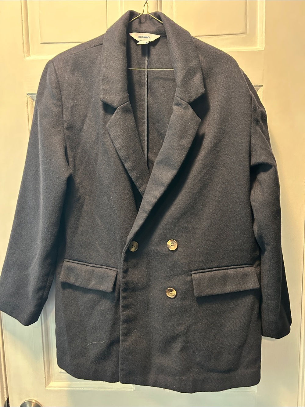 Double-Breasted Dark Navy Jacket